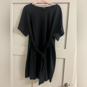 NWOT Express Black Tie Waist Dress Sz L